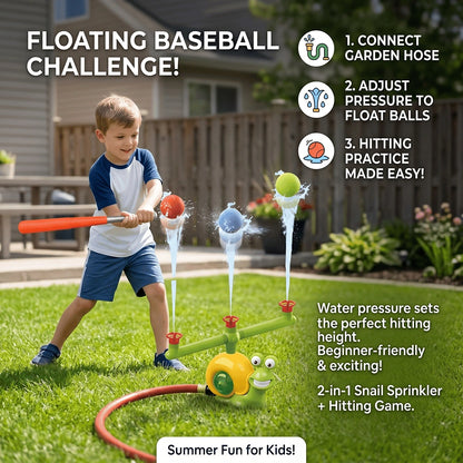 🐌 2-in-1 Snail Sprinkler Baseball Game