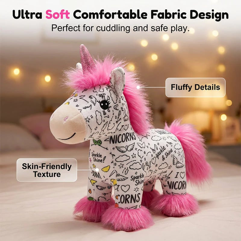 DIY Unicorn Plush Toy | Color-In Craft Kit