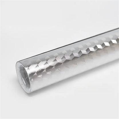 Peel & Stick Aluminum Foil Wallpaper – Kitchen Oil-Proof Backsplash