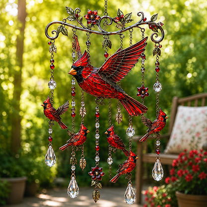 🐦 Graceful Hummingbird Wind Chime | Stunning Crystal Garden Decor