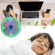 🔥USB Fan with LED Clock Lighting