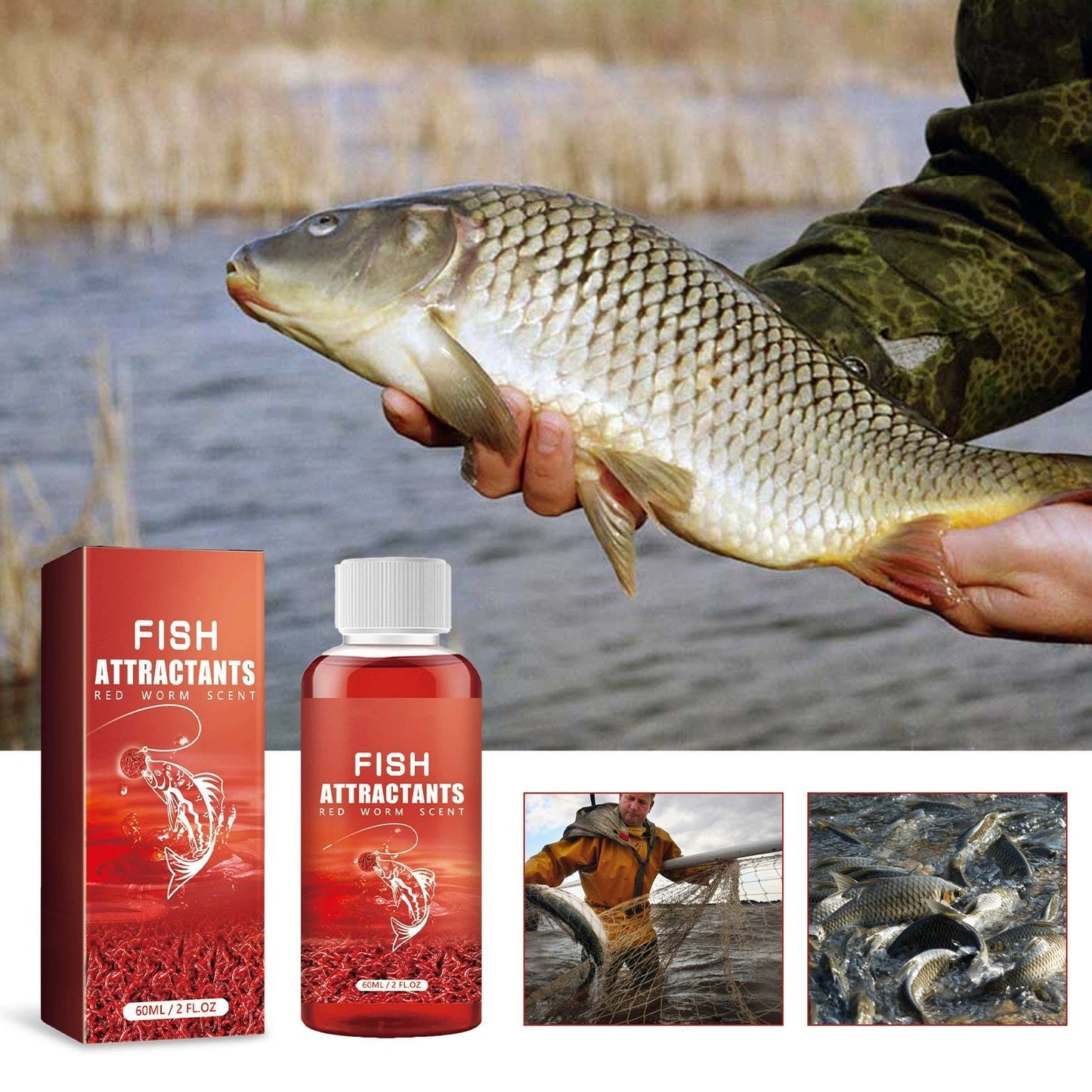 🎣Concentrated Red Worm Fishing Attractant – Draw More Fish, Faster Bites