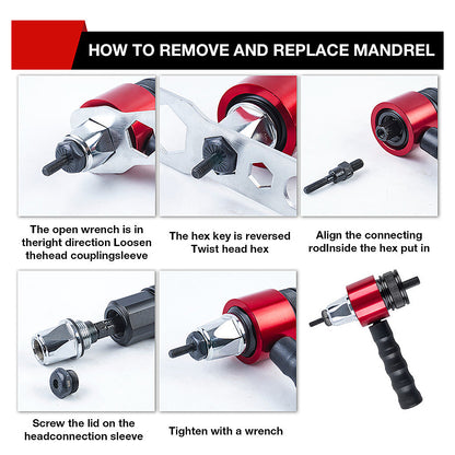 M3-M8 Electric Rivet Gun Adapter Kit