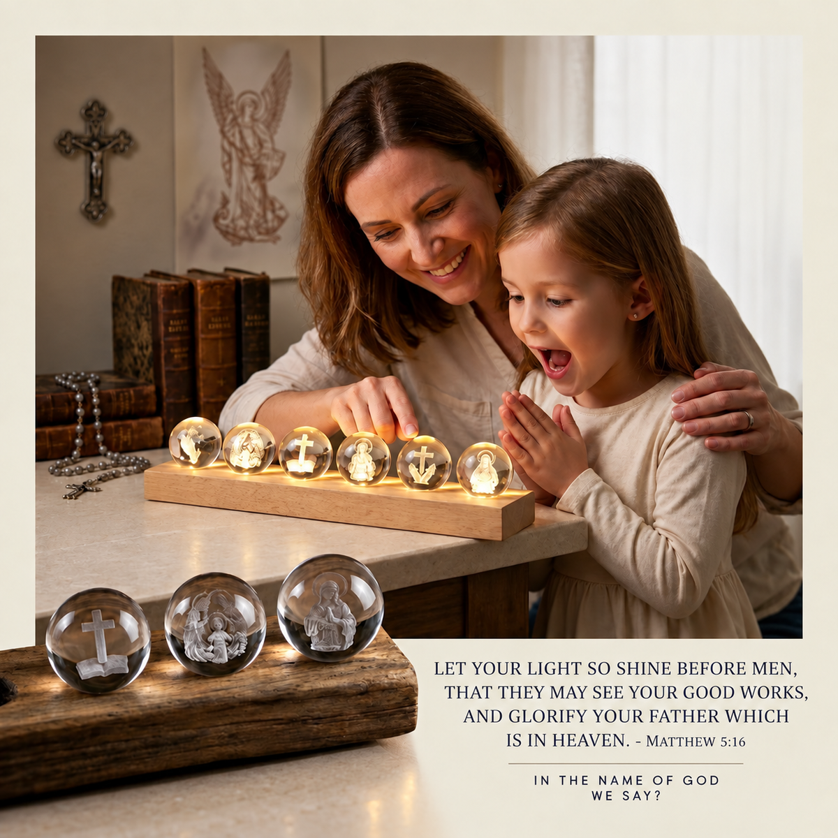🔮3D Inner Carved Sacred Portrait Crystal Globe Light: Token of Timeless Divine Comfort