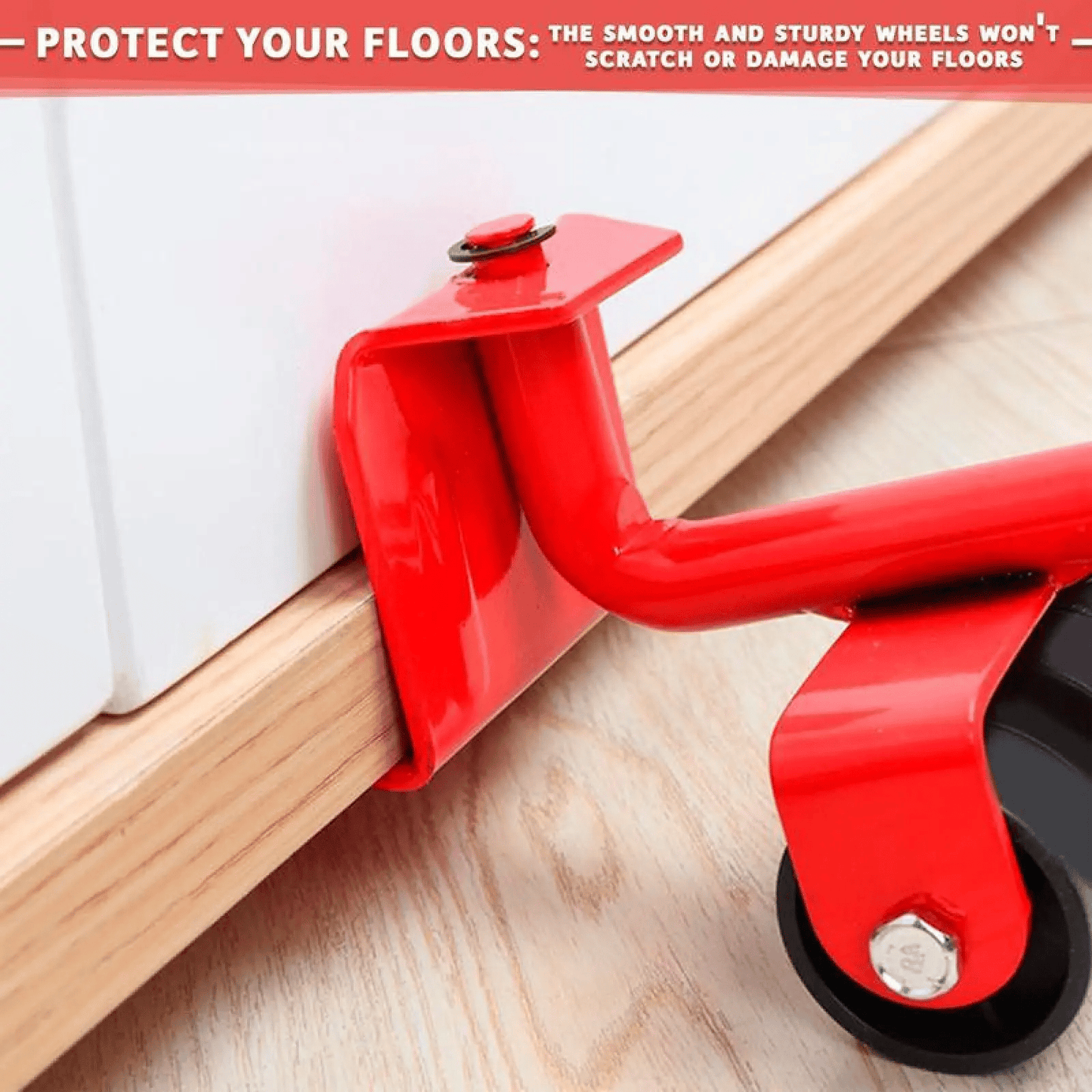 600 Lbs Furniture Moving Lifter Dolly with 360° Wheels for Heavy & Peel Stick Floors