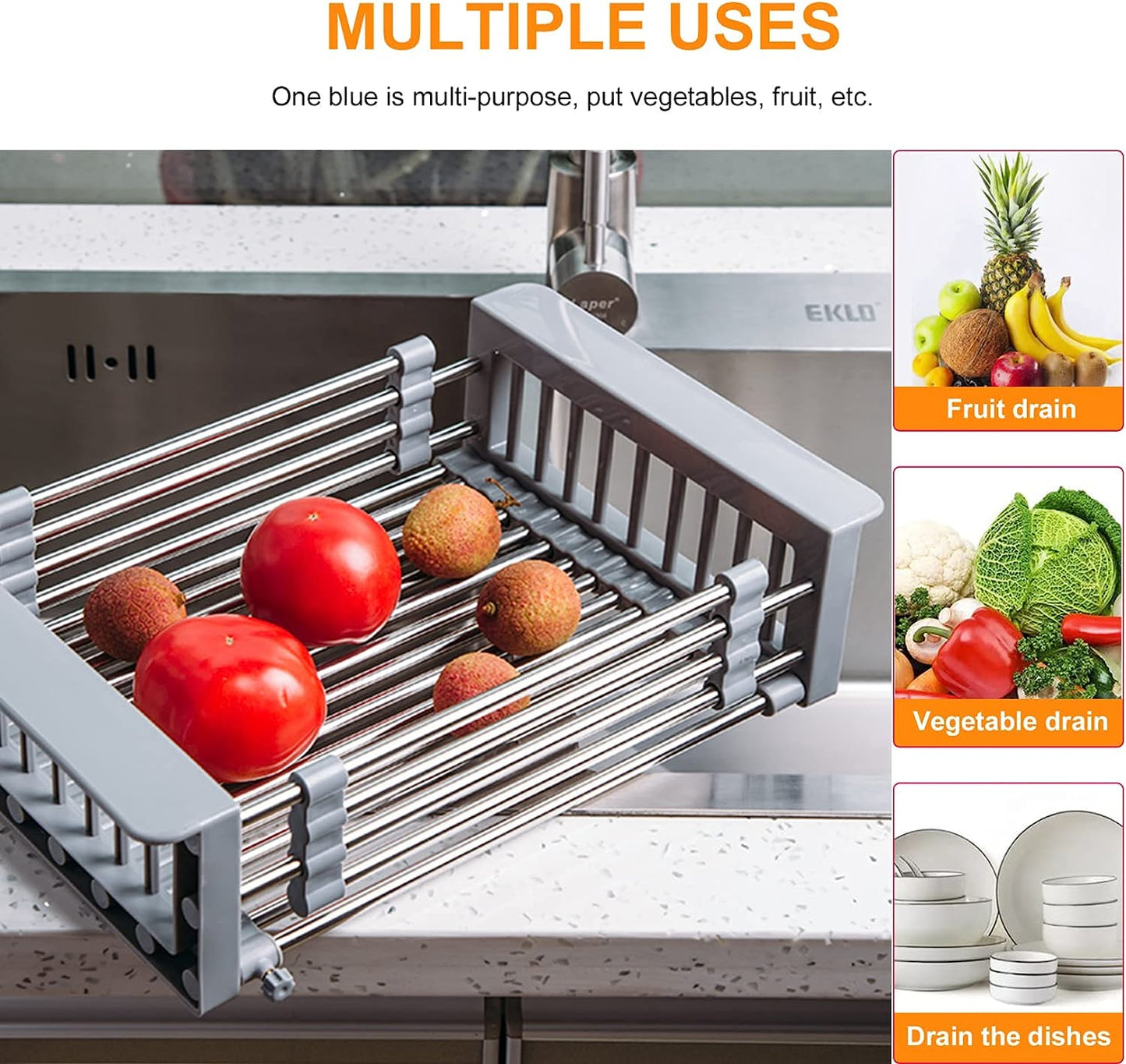 Extend kitchen sink drain basket