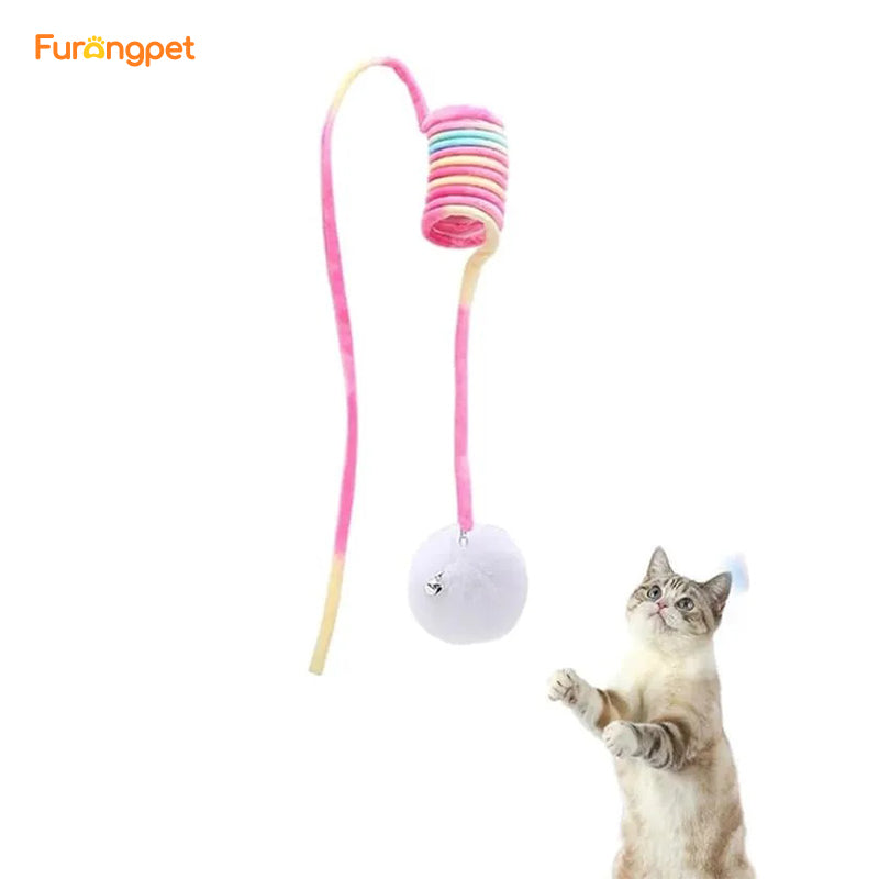 Hanging Spring Plush Cat Toy