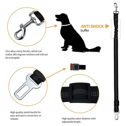 Adjustable Dog Car Travel Safety Tether