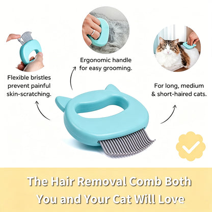 Cat Hair Removal Massaging Shell Comb