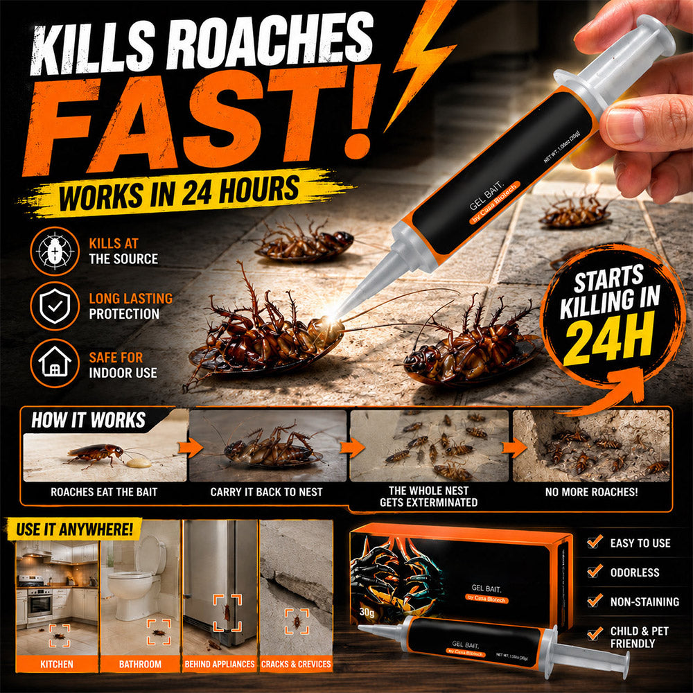 Professional Roach Gel Bait – Wipes Out the Whole Colony