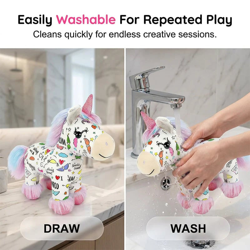 DIY Unicorn Plush Toy | Color-In Craft Kit