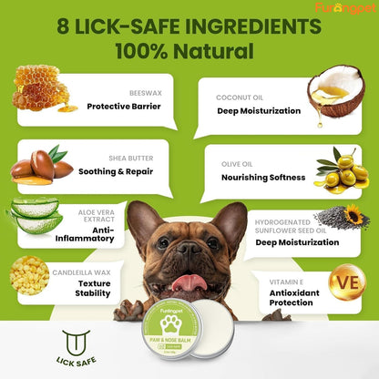 Furongpet™ Lick-Safe Dog Paw & Nose Balm with Coconut Oil