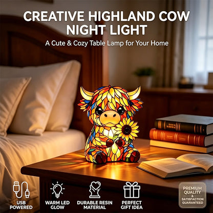 🐂Creative Highland Cow LED Night Light🌻
