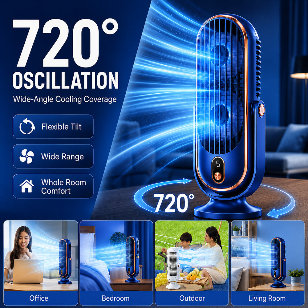 Portable Table Fan with 5 Speeds