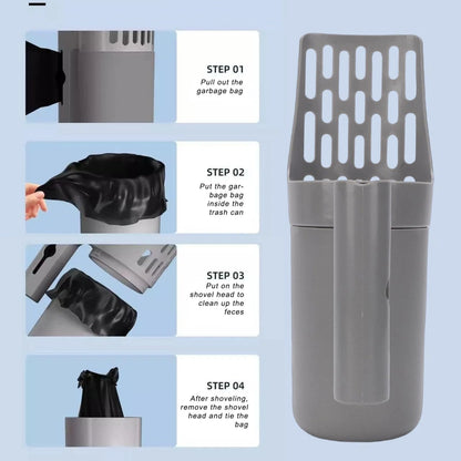 Cat Litter Scoop with Integrated Trash Can – Efficient Sifting & Large Capacity