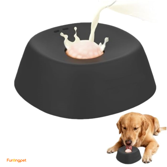 Exclusive Offer💥Slow Feeder Dog Bowls for Liquid Treat, Anti-Slip【Entertained Ball-in】 Bone Broth Dog Lick Bowl