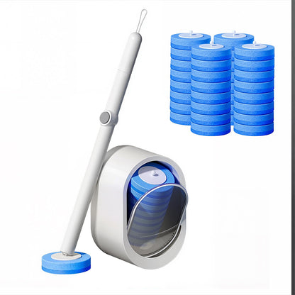All-in-One Disposable Toilet Brush Set + 32 Extra Refill Heads Included 🧽