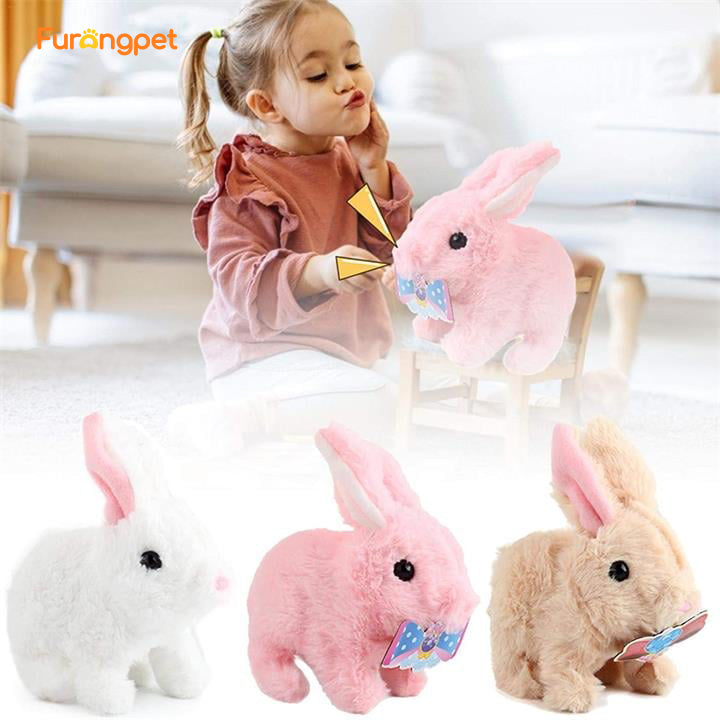 Interactive Walking and Talking Bunny Toy for Pets