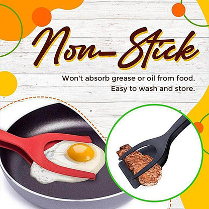 🥩 2-in-1 Spatula Clip – Heat-Resistant Silicone & Non-Slip Handle