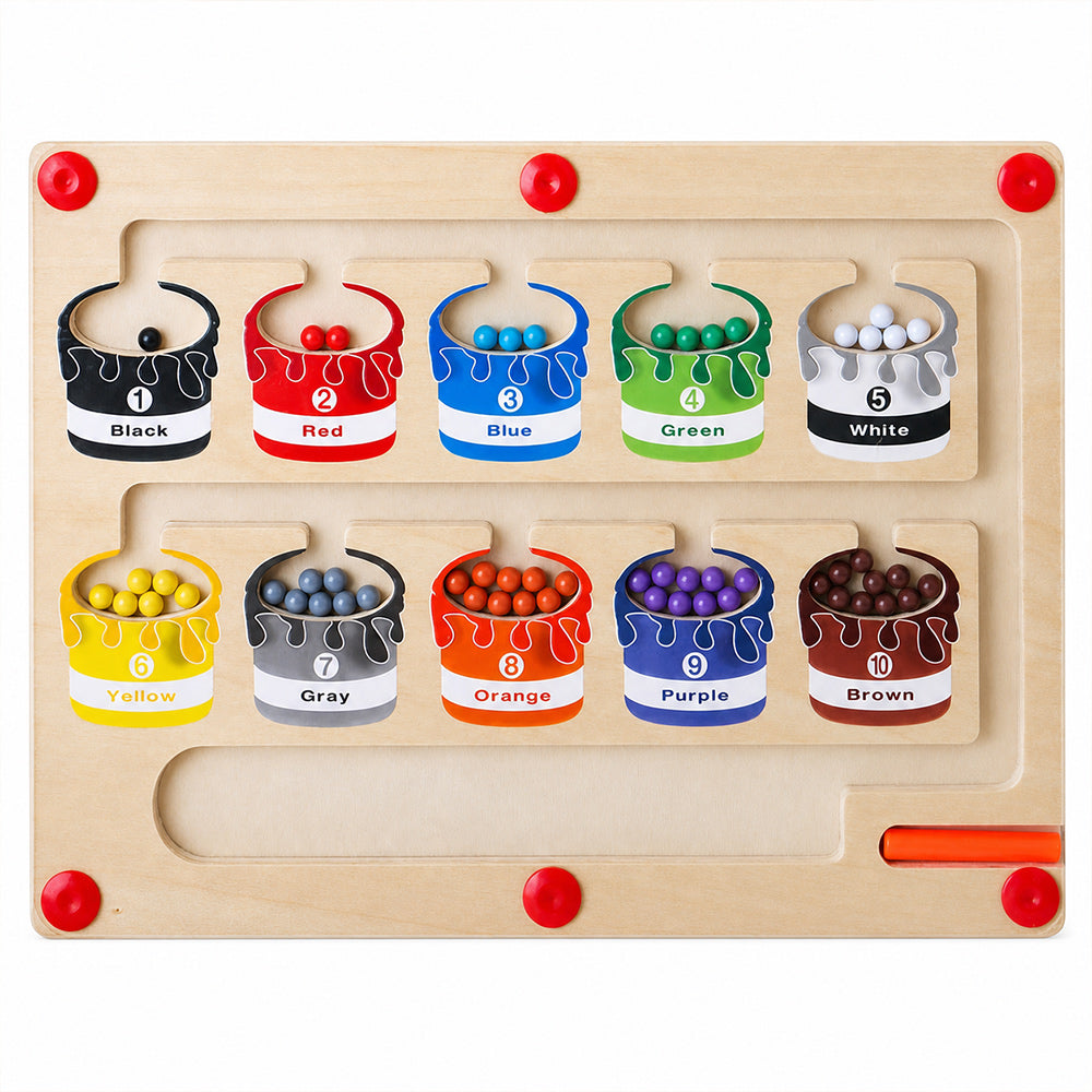 Magnetic Color & Number Counting Maze