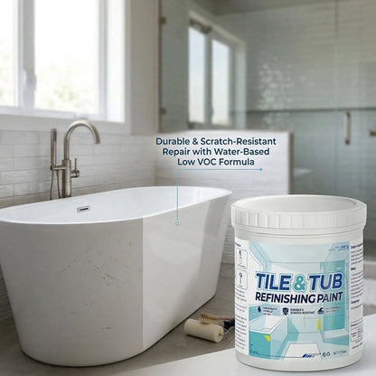 🥳Hot Sale Tile Tub Refinishing Paint Kit Covers Stains Cracks Easy DIY