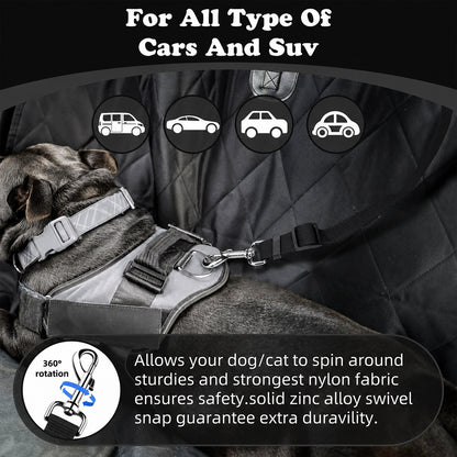 2-in-1 Adjustable Dog Car Seat Belt and Leash