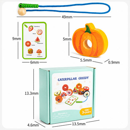 Montessori Caterpillar Lacing Toy