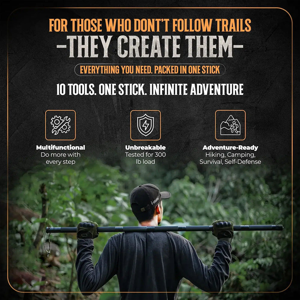 All-in-One Tactical Survival Hiking Stick