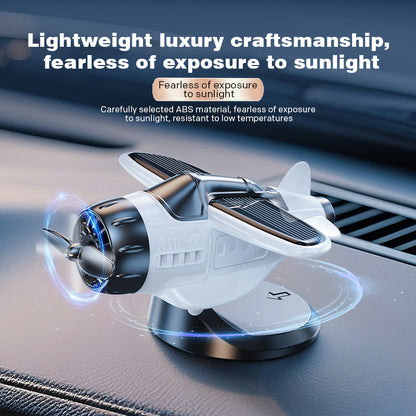 Solar-Powered Plane Car Ornament