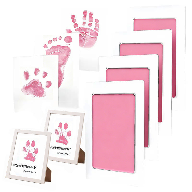 No-Mess Pet Paw Print Keepsake Kit with Frames for Dogs and Cats