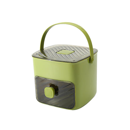 One-Press Ice Cube Tray with Storage Bin