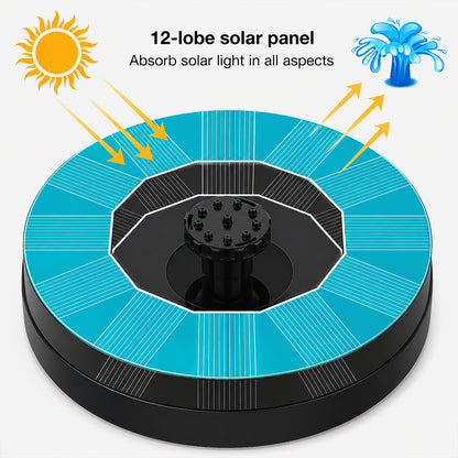 🌞2026 Upgrade 3.5W Solar Birdbath Pump with Color LED Lights💡