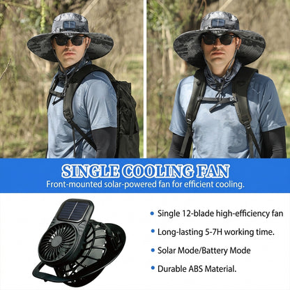 New Ultralight Solar Fan Sun Hat – Lighter Than a Baseball!