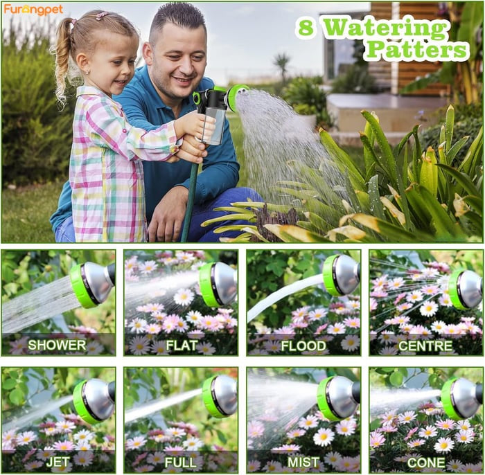 Upgrade Dog Washing Hose 8-in-1 Sprayer Nozzle