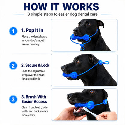 🐶 Adjustable Dog Tooth Cleaning Chew Stick – Durable Rubber Dental Toy for Easy Oral Care