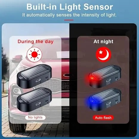 🚨 Solar-Powered Car Security Warning Light