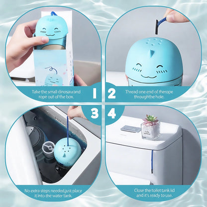 Dinosaur Toilet Tank Cleaner Bowl Deodorizer, 3 Scents Available