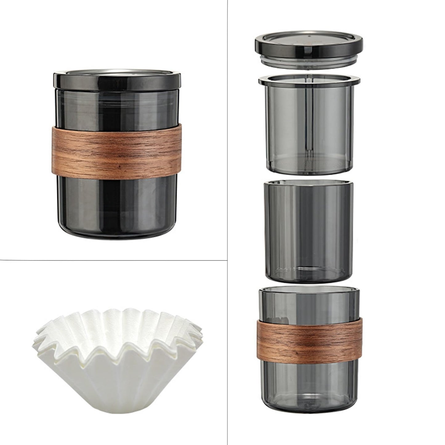 Portable Manual Press Coffee Maker, Ideal for Travel, Outdoor & Fishing