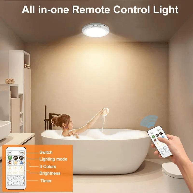 Dimmable rechargeable ceiling light with motion sensor – magnetic & wireless