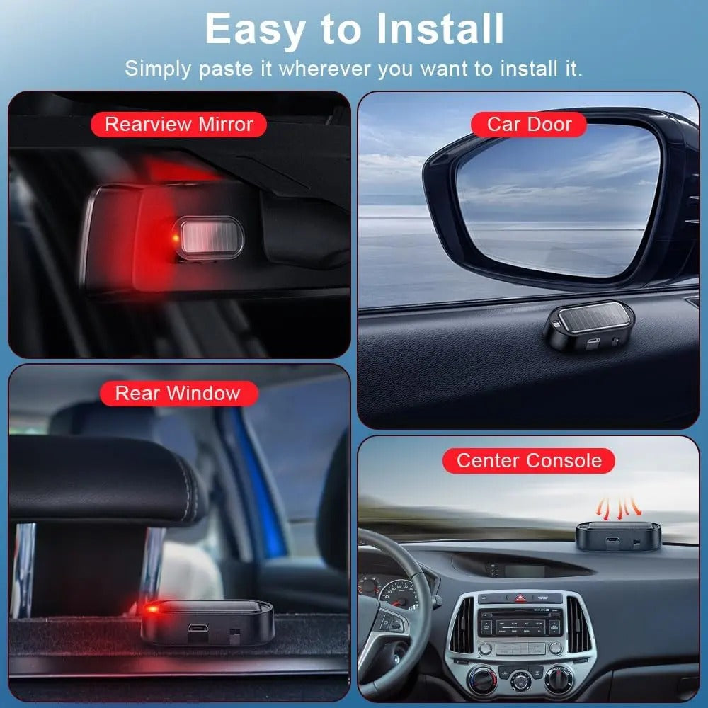 🚨 Solar-Powered Car Security Warning Light