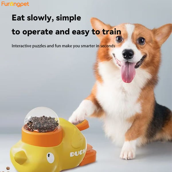Interactive Duck Pet Feeder and Slow Feed Toy