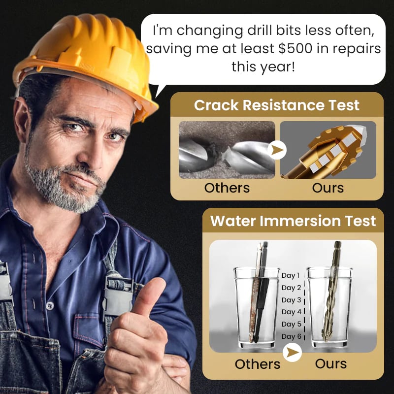 High-Strength 4-Flute Serrated Eccentric Drill Bit Kit