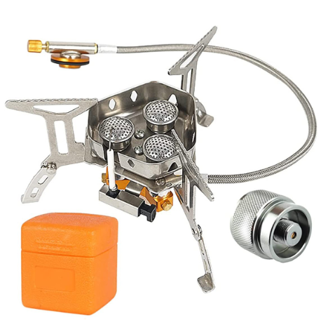 🔥Camping Gas Burner – 5800W, Piezo Ignition, Windproof