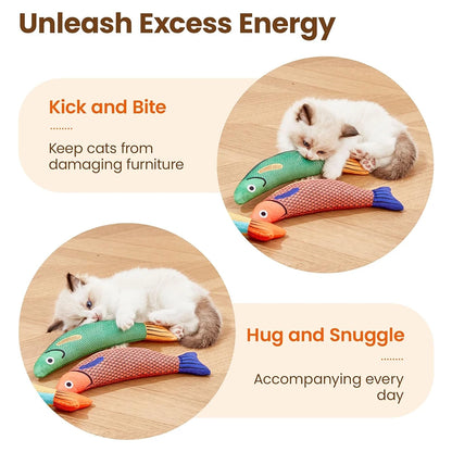 3 Pack Catnip Crinkle Saury Fish Cat Toys