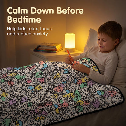 Color Your Own Blanket – Kids Calming DIY Art Craft Blanket for Creative Play