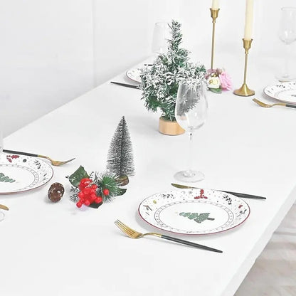 ✨ Stretch Fabric Table Cover | Elastic Edged, Waterproof & Reusable