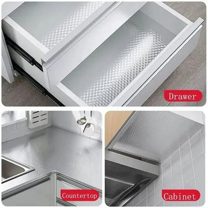 Peel & Stick Aluminum Foil Wallpaper – Kitchen Oil-Proof Backsplash