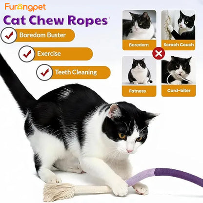 Catnip Chew Rope Toy – Natural, Safe Tooth Cleaner for Indoor Cats