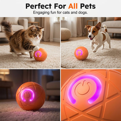 Auto-Bouncing Smart Pet Ball w/ Remote – Chew-Resist E-TPU | USB-C Recharge