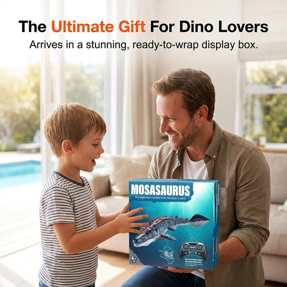 RC Mosasaurus Water Spray Dinosaur Toy